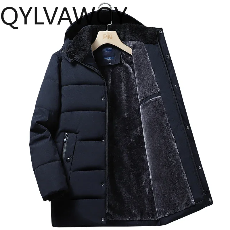 QYLVAWOY Men's Winter Jackets Cotton-padded Man Coats Casual Warm Parkas Men Clothing Plus Size Cotton Jacket Jaqueta Masculina
