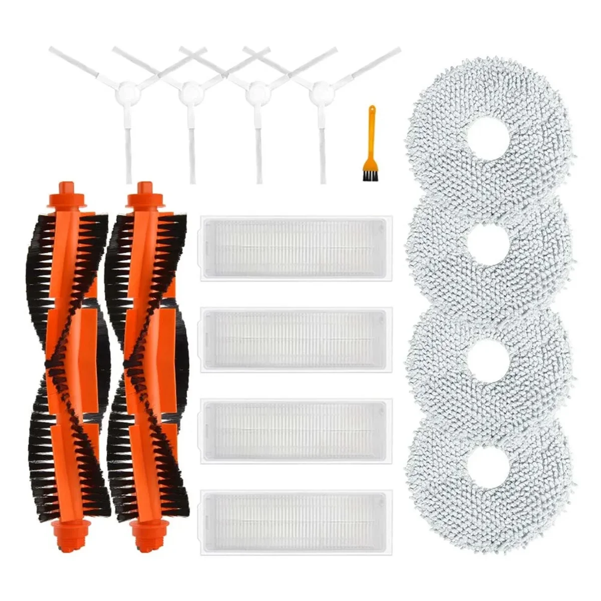 Xiaomi Mijiaロボット掃除機,セルフクリーニング,メインブラシ,HEPAフィルター,モップクロス,ラグ部品,2 c101