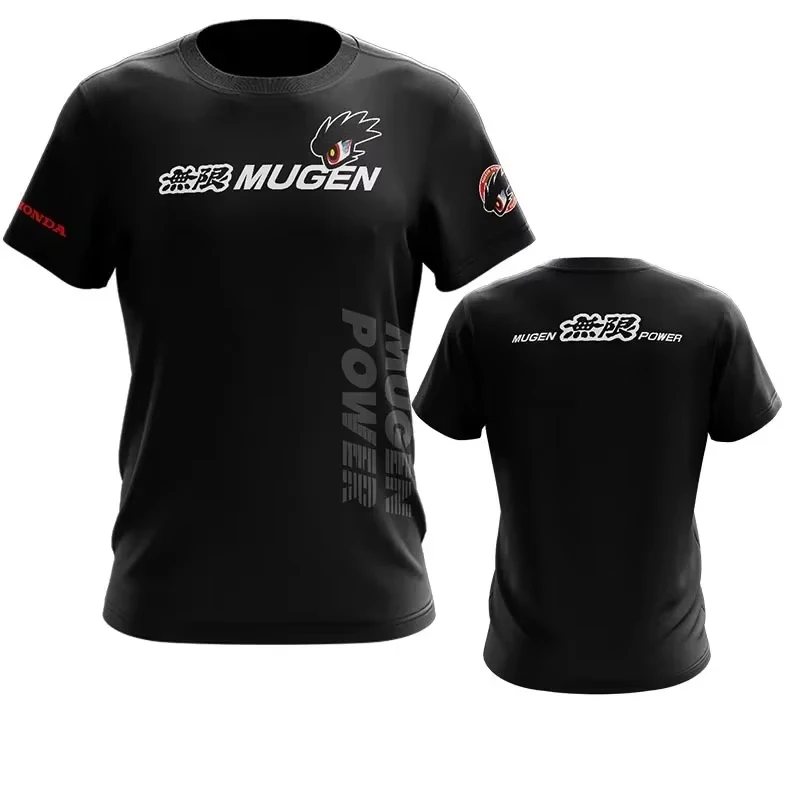 BAJU MUGEN POWER VER 5 اليابان هوندا سباق ملعقة JS سباق السيارات تي شيرت الشارع الأمريكي قصيرة الأكمام الرجال والنساء