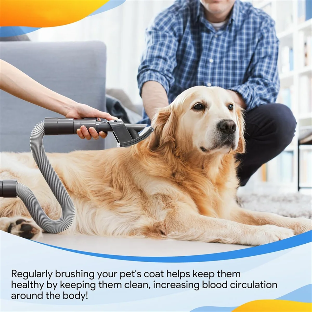 ABRG Pet Grooming Kit สําหรับเครื่องดูดฝุ่น Dyson V7 V8 V10 V11 V15 - สัตว์เลี้ยงสุนัขแปรงผมสูญญากาศสิ่งที่แนบมาพร้อมสายต่อและอะแดปเตอร์