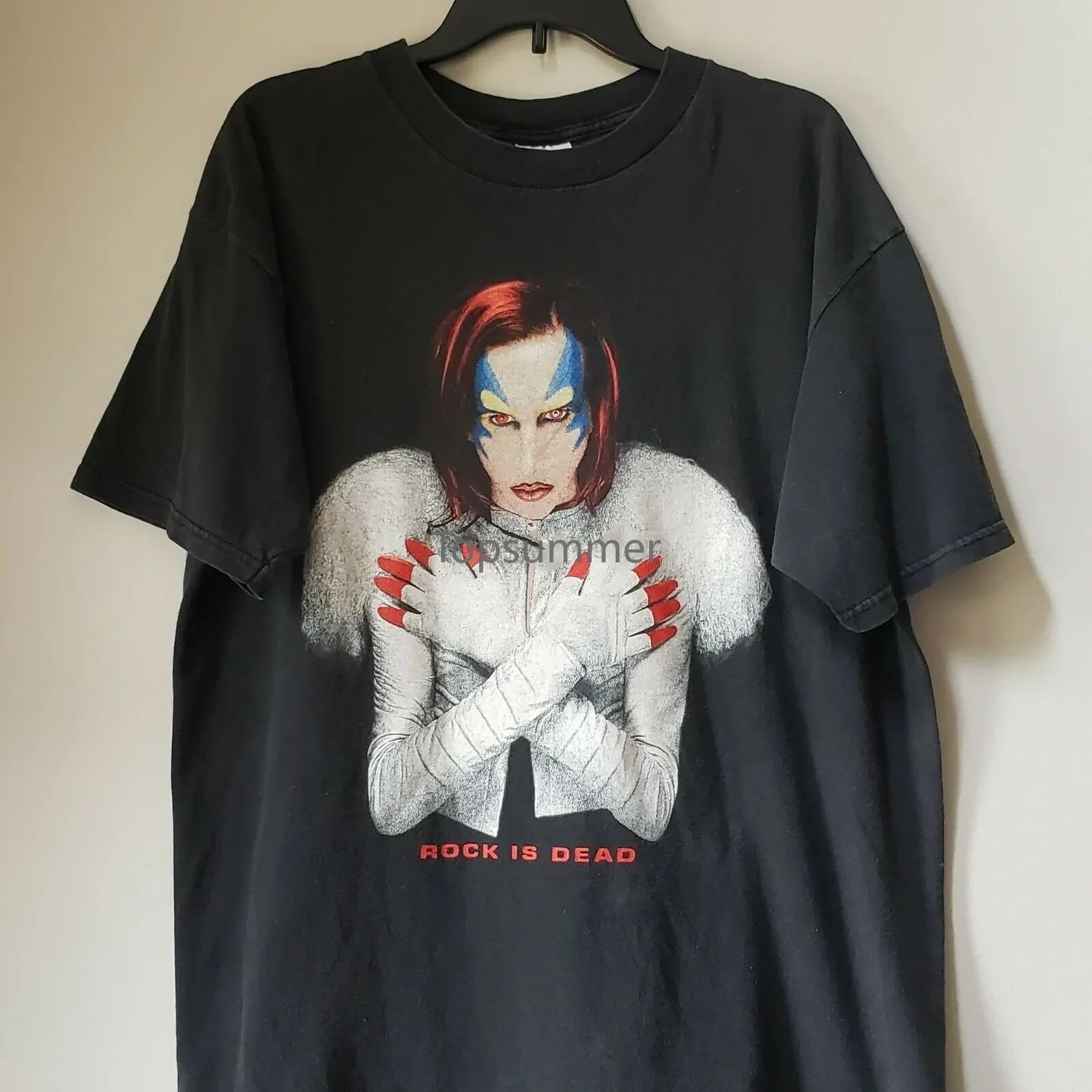 Vintage 1998 Marilyn Manson Rock Is Dead Shirt Size Xl Mechanical Animals