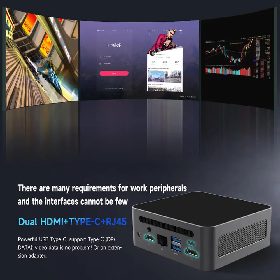 MLLSE MINI PC G5 Intel i5-1340P 12 Core Windows 11 Pro 16 GB DDR4 RAM 512 GB ROM WiFi 6 BT5.2 Desktop Computer Mini PC