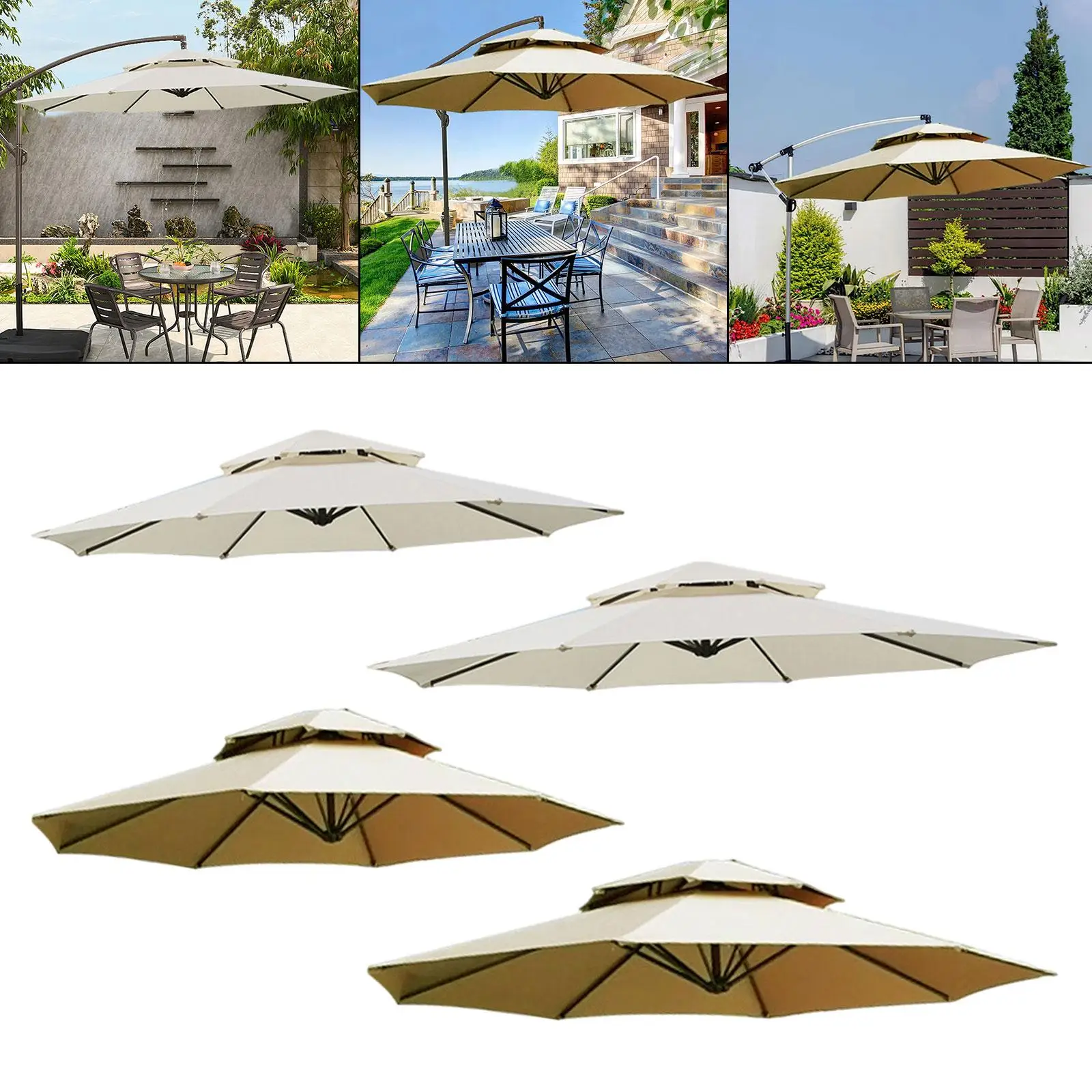 

Umbrella Canopy Shelter Outdoor Weather Resistant Practical, Parasol Canopy,