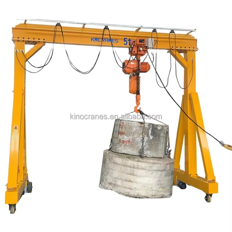 Recycling Machine 2026 Warehouse Portable Mobile Small Mini 500kg 1 2 3 5 Ton Motorized Travelling Gantry Crane with Nice