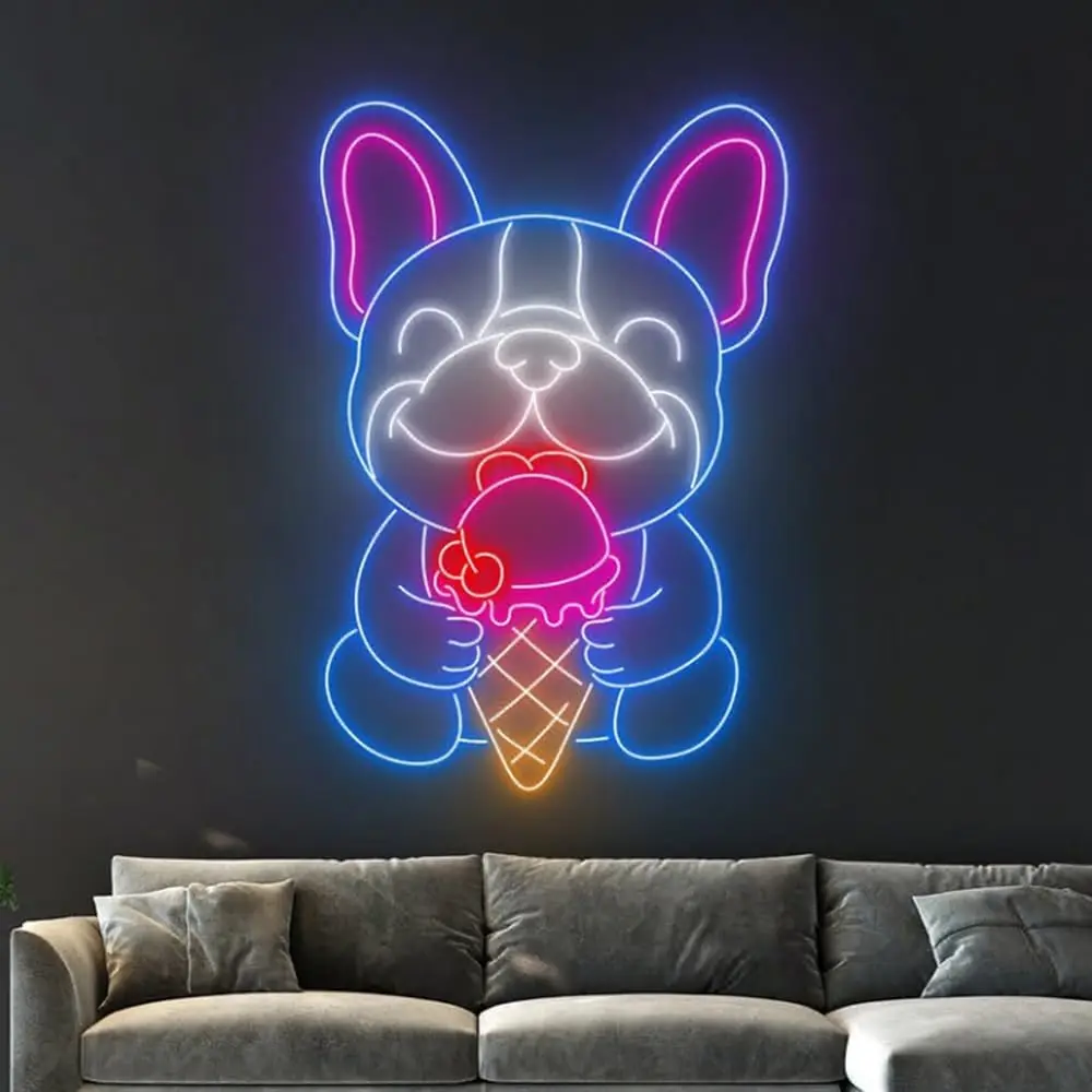 

Ice Cream Neon Sign USB Powered Led Light Business Restaurant Dessert Shops Candy Stores Cafe Drink Bar Shop Window Decoration
