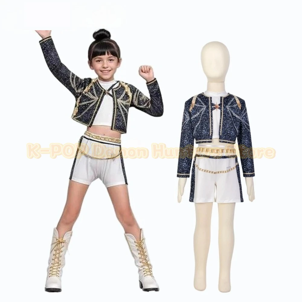 Película de Anime k-pop Demon Hunters Zoey Rumi Mira, disfraz de Cosplay impreso para niños, puesta en escena, juego de rol, Carnaval de Halloween