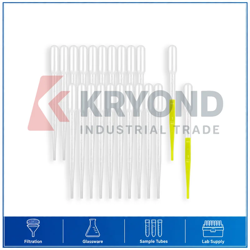 Plastic Transfer Pipette 3ml Graduated Transparent Dropper Laboratory Supplies 100pcs Research Use Application Series Pack Set