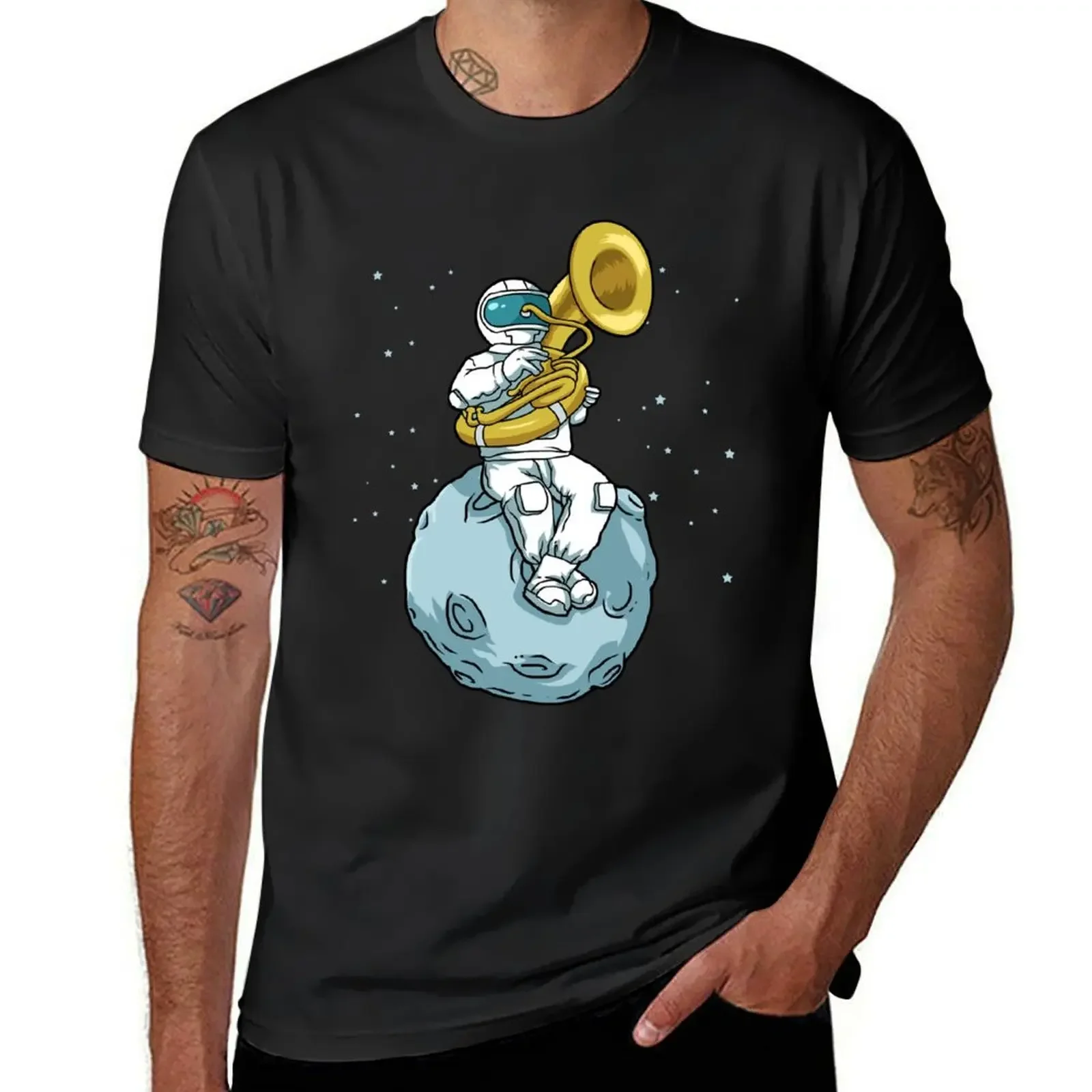 Tuba Gift Kids Astronaut Marching Band Music Sousaphone T-Shirt graphic shirts custom shirt Short sleeve tee plain t shirts men