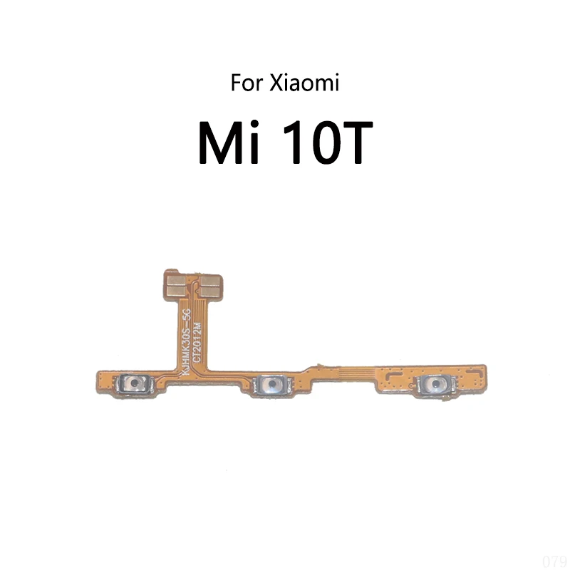 Kabel Flex Nyala/Mati Tombol Volume Sakelar Tombol Daya untuk Xiaomi Mi 10 Pro 10T Lite Ultra