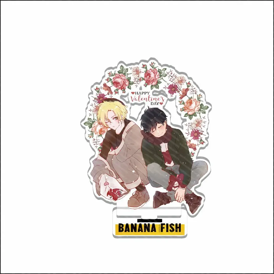 BANANA FISH Hot Anime Figures Ash Lynx Cosplay Acrylic Stands Okumura Eiji Character Model Prop Plate Desk Decor Fans Gift 15CM