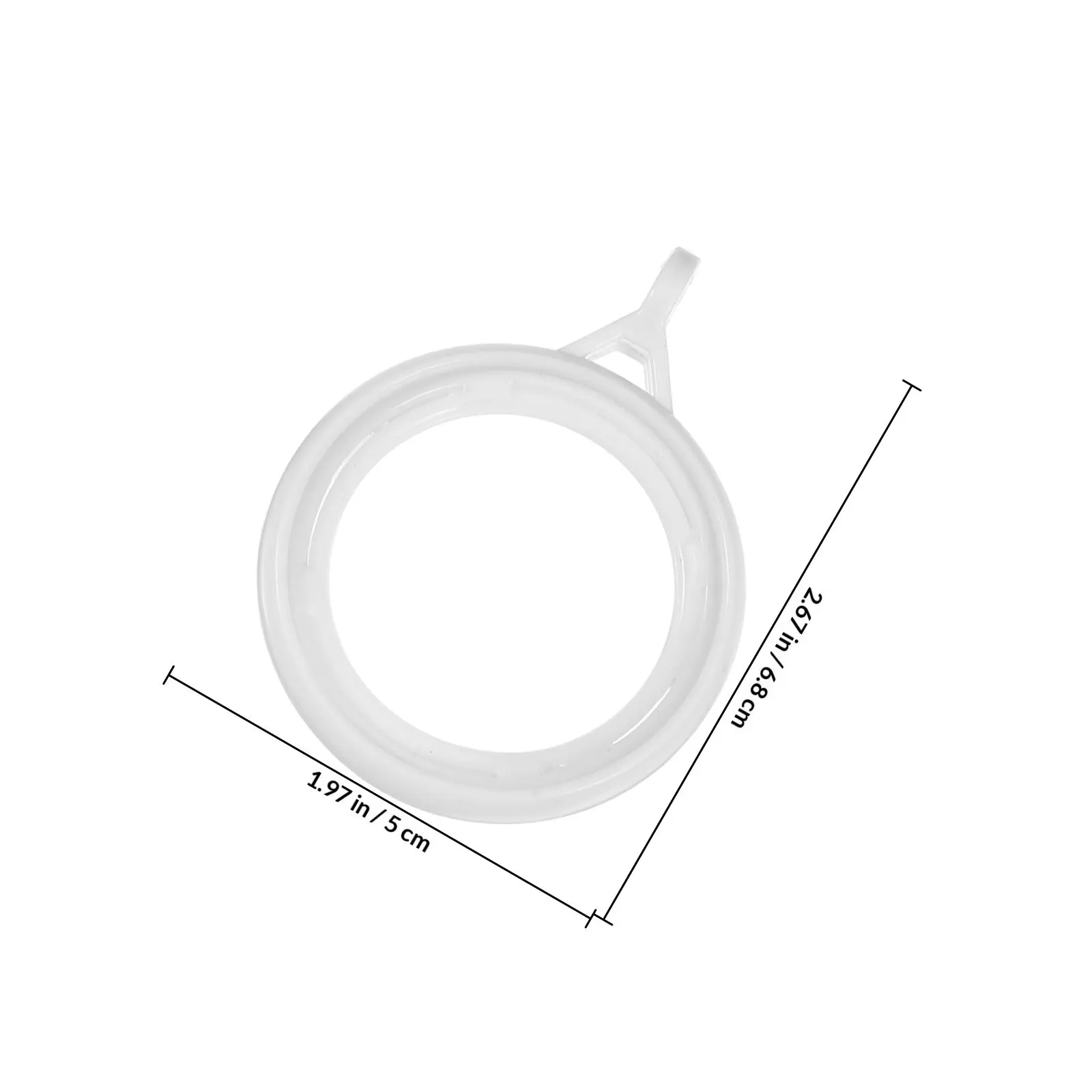 12Pcs Plastic Curtain Rings with Eyelets Strong Load Capacity Smooth Gliding Drapery Rings for Home Bathroom Window Decor