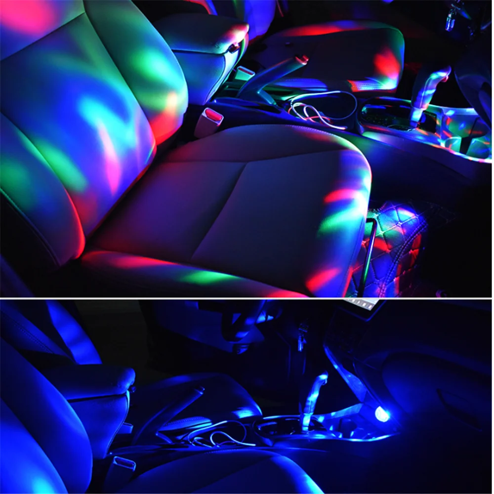 car USB Neon colorful lights for Toyota Prius Levin Crown Avensis Previa FJ Cruiser Venza Sienna Alphard ZELAS HIACE