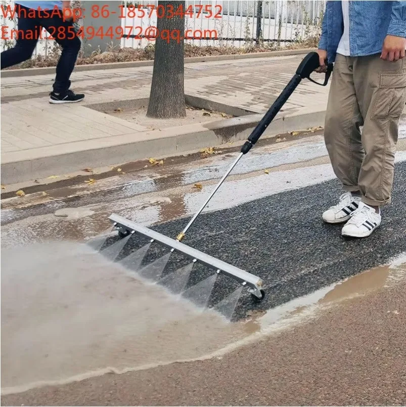 2027   1-meter 7-hole High-pressure Cleaning Water Broom 5000PSI Road Floor Cleaning Accessories High-pressure Water Broom