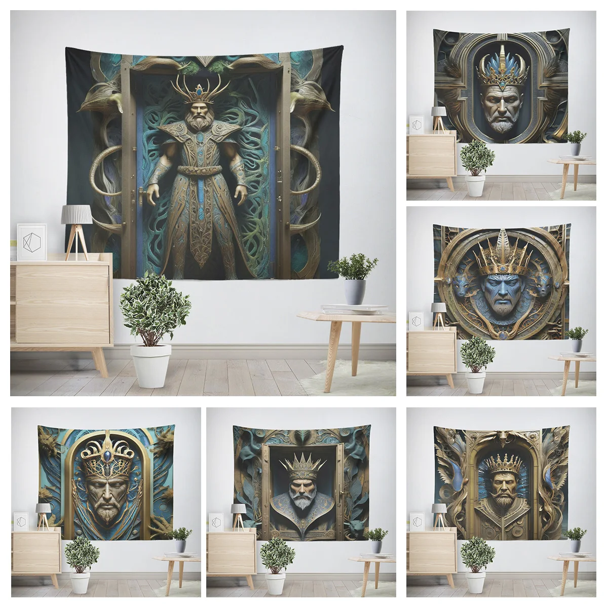 Home decoration modern room decor items wall tapestry aesthetic bedroom wall art large fabric ancient Egypt pharaoh retro