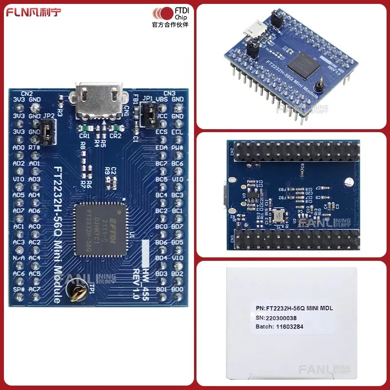FTDI oficial genuino FT2232H-56Q Mini módulo USB a módulo de desarrollo UART/FIFO