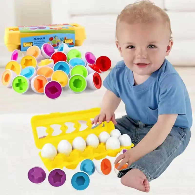 Tornillos de huevos rompecabezas 3D Montessori aprendizaje educación juguetes de matemáticas niños forma partido juego inteligente para niños regalos educativos de Pascua