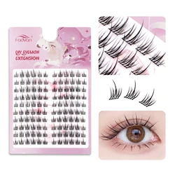 Fadvan DIY Cluster Lashes Natural Eyelash extension Cluster Natural Volume Individual Lashes Mixed Tray Lashes Eyelashes 10 Rows