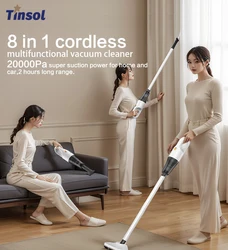 2024 New Multifunction Cordless Vacuum Cleaner Floor Care Handheld Rechargeable Vacuum Cleaner 8 In 1 For Home Car Hand Vacuum