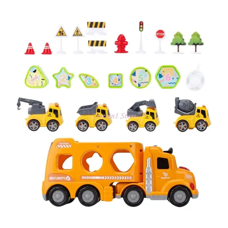 Y1UB Đồ chơi xe hơi tương tác tốt về kỹ năng vận động giải quyết phương tiện chơi cho trẻ