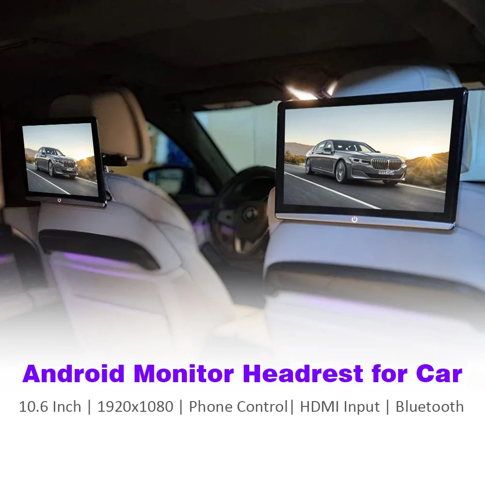 10 Inch Car Screen Android Auto Headrest Monitor Automotive Multimedia Car TV Monitor Player Bluetooth WiFi Electronic Devices