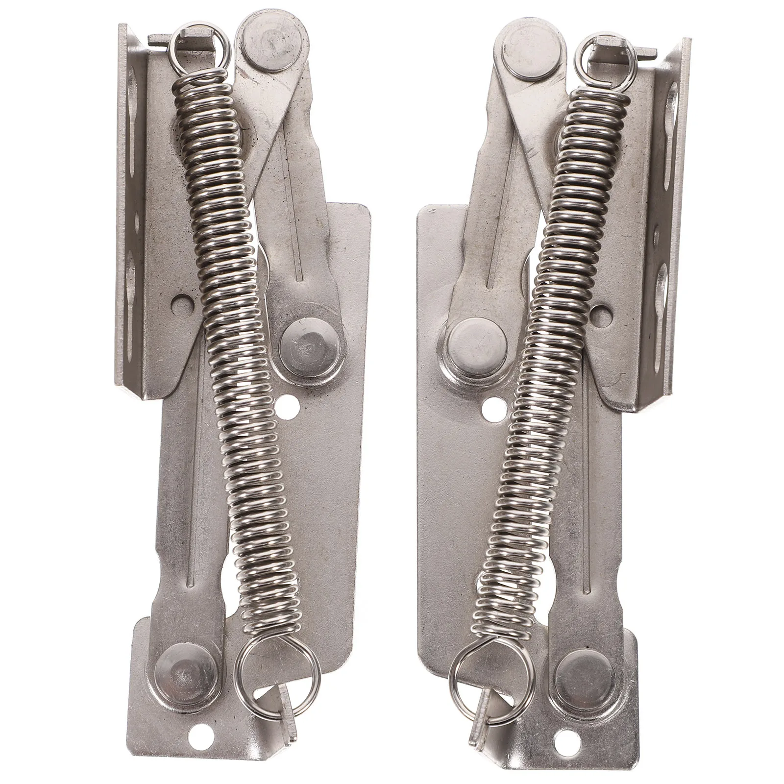 

1Pair Lift and Up Hinge Premium Nickel Plated Steel Spring Loaded Hinge for Cupboard Door Trap Door Drop Leaf Support