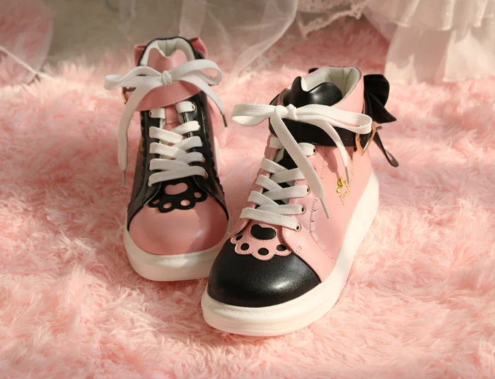 Lolita cute teenage student sneakers vintage round head comfortable female shoes loli cosplay Lolita JK Uniform Lolita Shoes cos