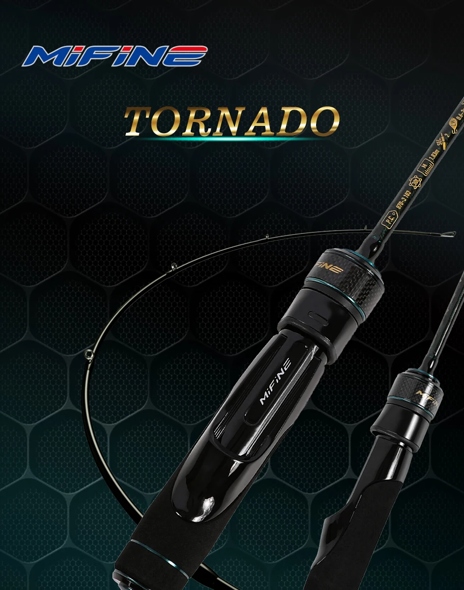 MIFINE TORNADO Ultraleichte Spinnrute 30T für Köder 0,6-3g/0,8-5g/1-6g für Süßwasser Salzwasser Forellen- und Barschangeln mit Tubular-Spitzen – Detail 1
