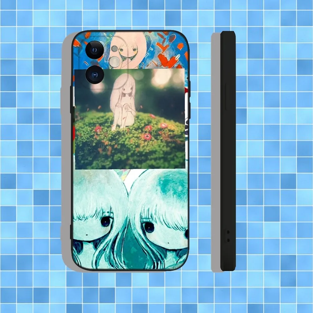 Kikuo Anime Japan Music Etui na telefon iPhone 16,15,14,13,12,11,Pro,Max,Plus,X,XS,XR,SE,8,7,Mini, miękkie silikonowe czarne etui