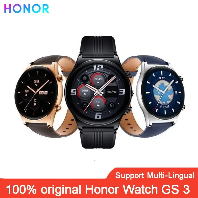 Top! Honor Watch GS 3 Dual-Frequency Positioning AllDay Blood Oxygen SpO2 Detection 1.43'' AMOLED Screen 451mAh 3D