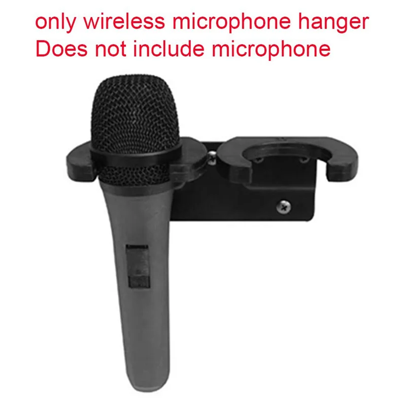 B04B-Universal Wireless Microphone Hook Holder Stands Wall Hanger Rack Clip Clamp Brackets Wall Mounted