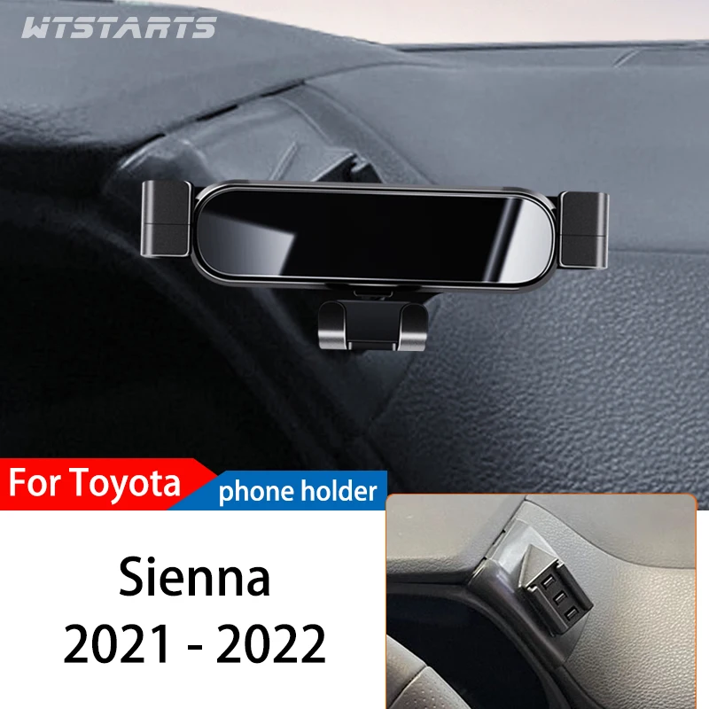 

Car Phone Holder For Toyota Sienna 2021-2022 GPS Special Gravity Navigation Mobile Bracket 360 Degree Rotating Stand Accessories