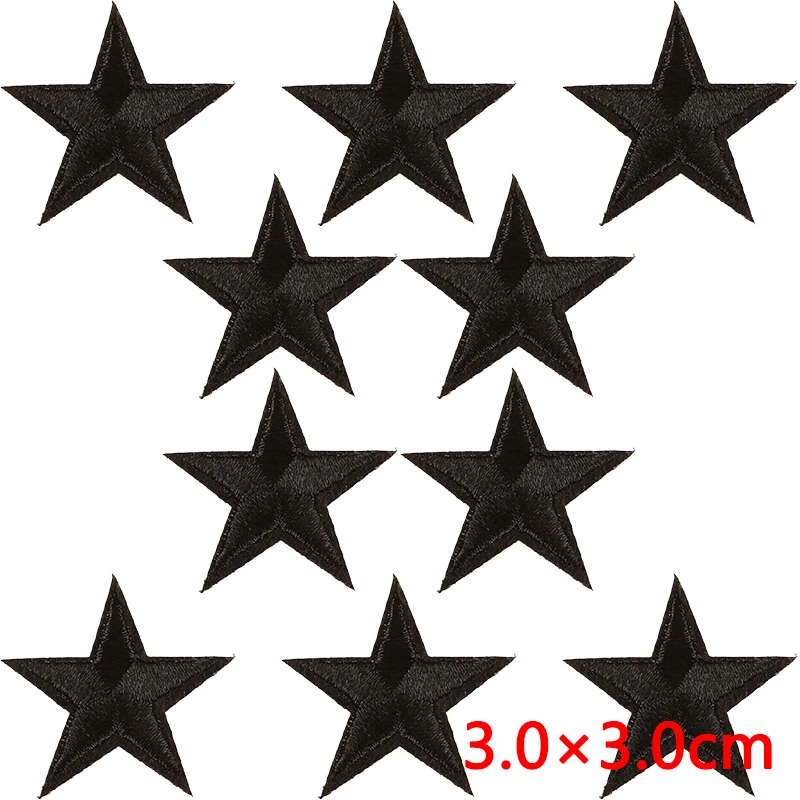 10 Stück Eisen auf Patches fünfzackigen Stern für Kleidung Lot Bulk Großhandel bestickt süße kleine Jacke Thermocollant Mochila nähen – Detail 10
