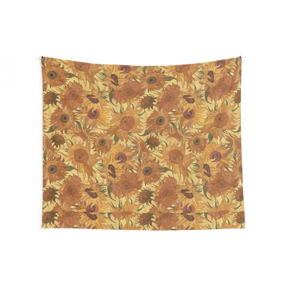 Van Gogh Sunflowers saffron orange yellow Tapestry Decoration Wall Tapete For The Wall House Decor Cute Room Things Tapestry