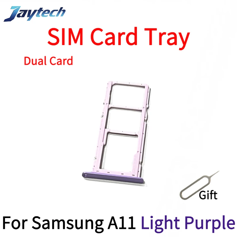 

1PCS SIM Card Tray For Samsung A11 A12 A127 Sim Card Reader Holder Dual Sim Card Tray Holder Slot Adapter With PIN