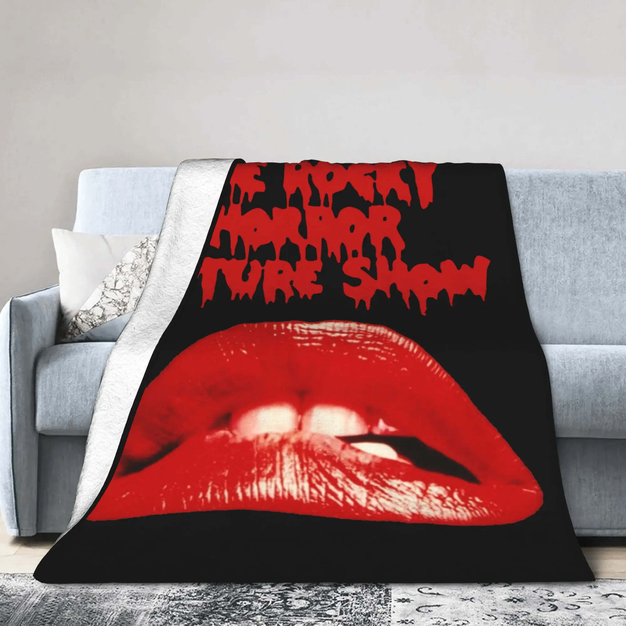 The Rockys Horror Picture Show Blanket Flannel Autumn/Winter  Multi-function Thin Throw Blankets for Bedding Couch Rug Piece