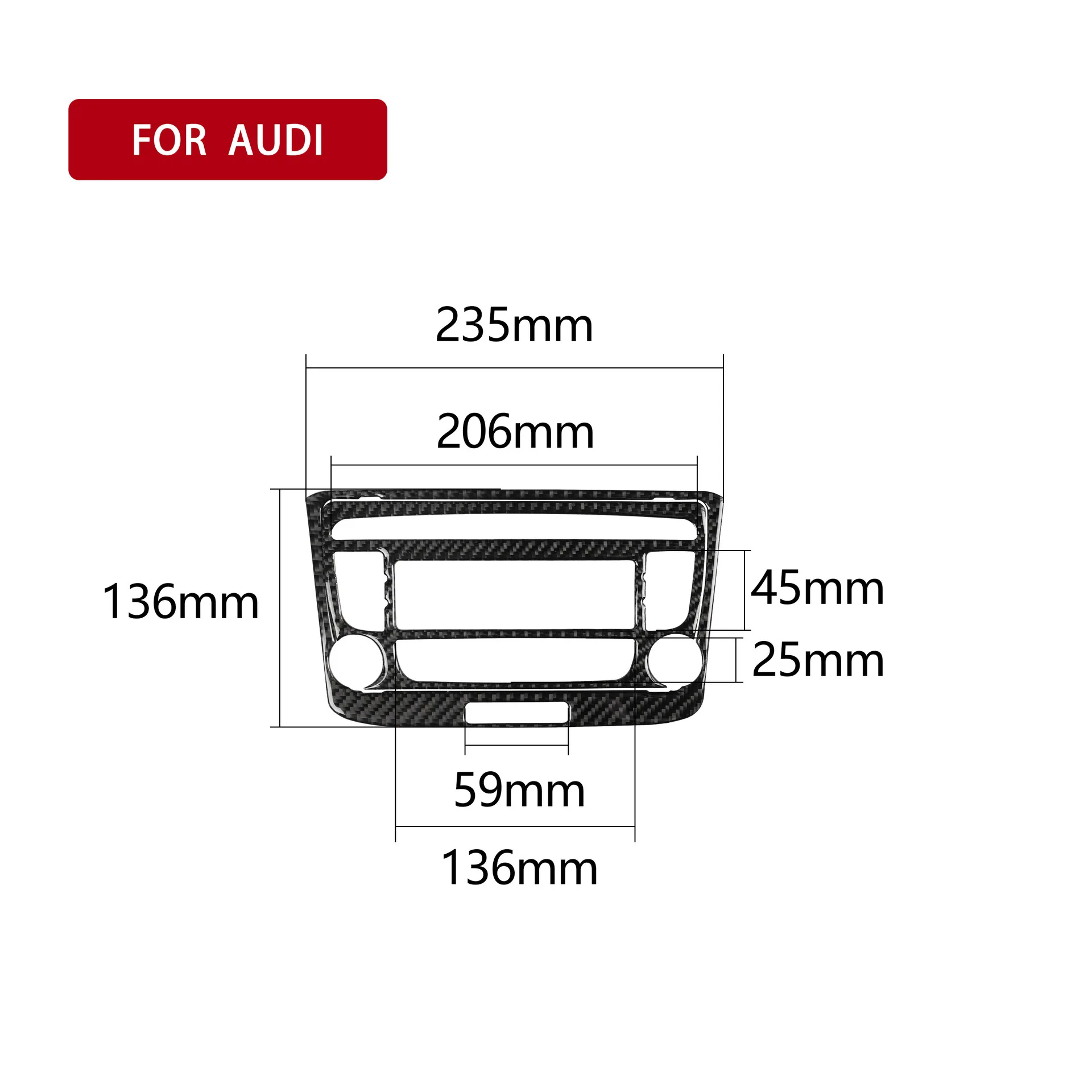 Prepreg Dry Carbon Real Carbon Fiber Interior Center Console A/C CD Panel Cover Trim for Audi TT TTS TTRS 8J MK2 2007-2013 5