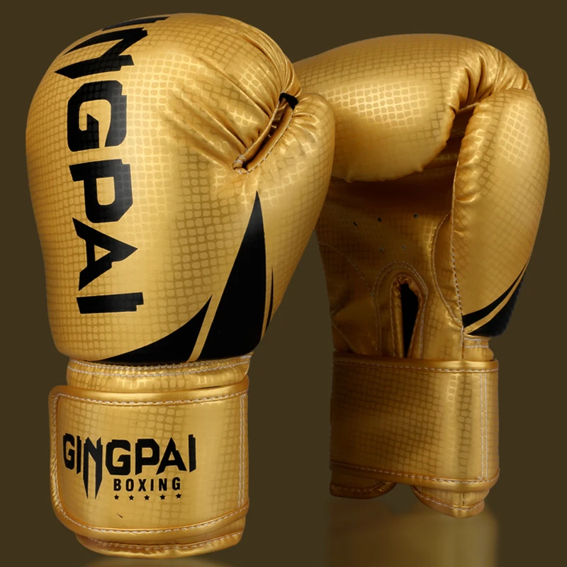 

High Quality Adults Child Boxing Gloves Leather MMA Muay Thai Boxe De Luva Mitts Sanda Guantes Boxeo Equipments 8 10 12 6OZ Boks