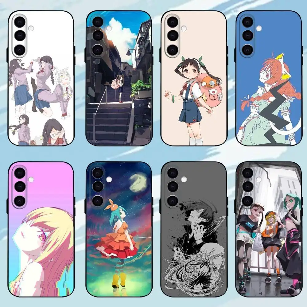 

M-Monogatari Anime Phone Case For Samsung Galaxy A73,A72,A71,A70,A53,A52,A51,Others Soft Black Shell ll