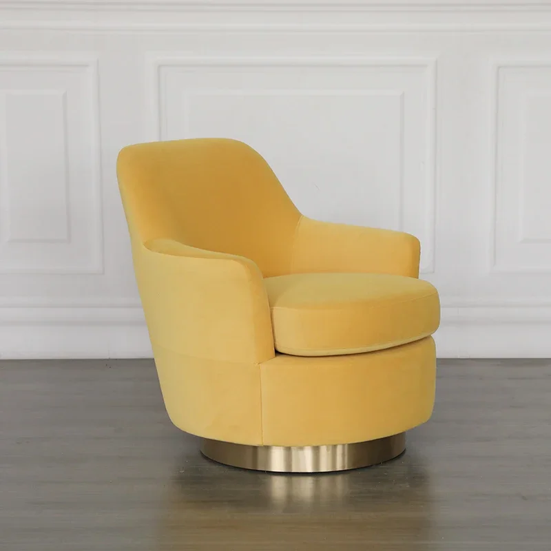 

Nordic Light Luxury Single Small Couch Simple Metal Backrest Model Room Bedroom Clothing Store Sofa