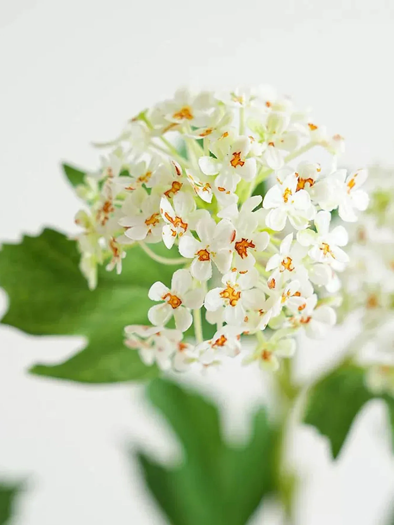 White Rustic Tiny Artificial Flower Snowball Plastic Bridal Handheld Bouquet Floral Arrangements Natural Aesthetic Decor Spring