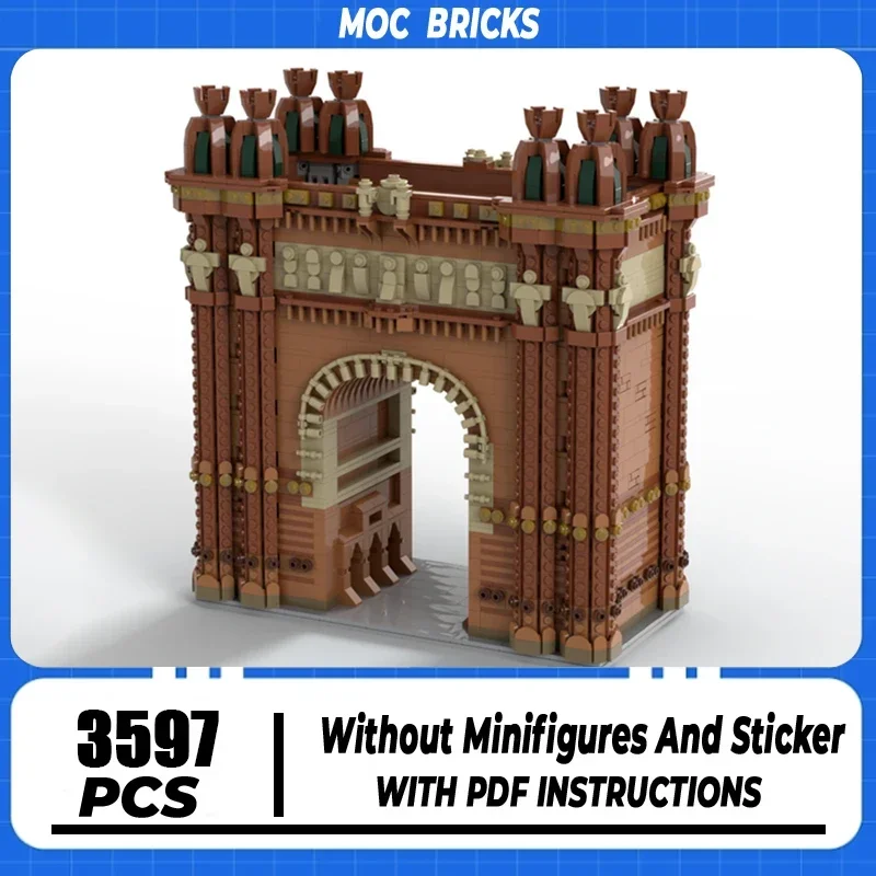 

Серия City Street View Moc Building Bricks Barcelona Monument Модель Технология Модульный блок DIY Сборка Игрушки Праздничные подарки