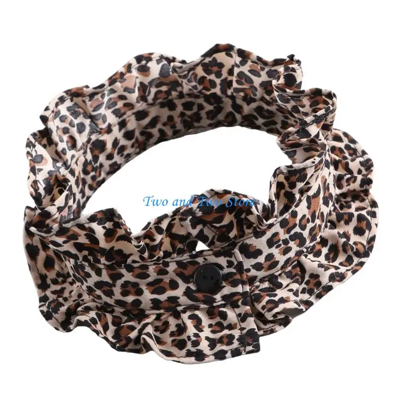 

HX6F Adjustable Spring Detachable Collar With Lace Trim Shirt Accessory