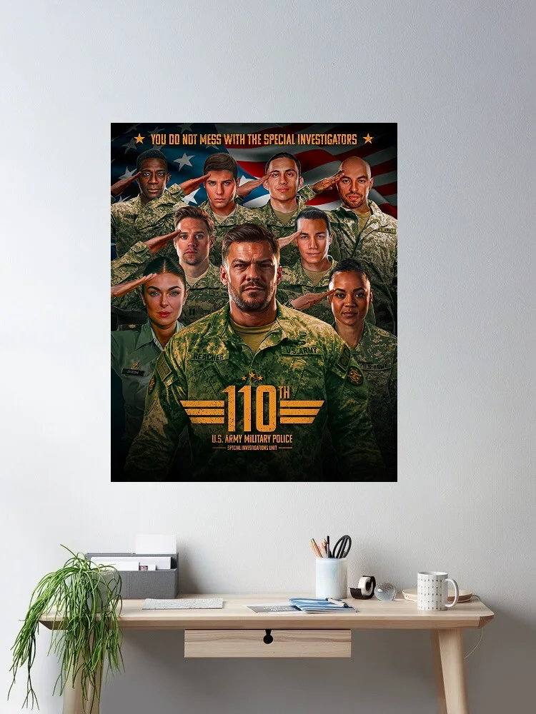 Reacher: 110th Movie, Print Art Canvas Poster, For Living Room Decor Home Wall Picture