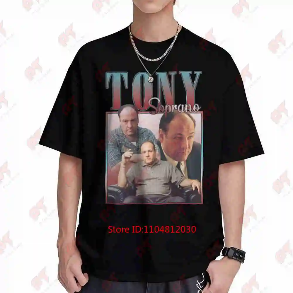 Tony Soprano Homage Short Sleeve Tee 100% Cotton T-Shirt