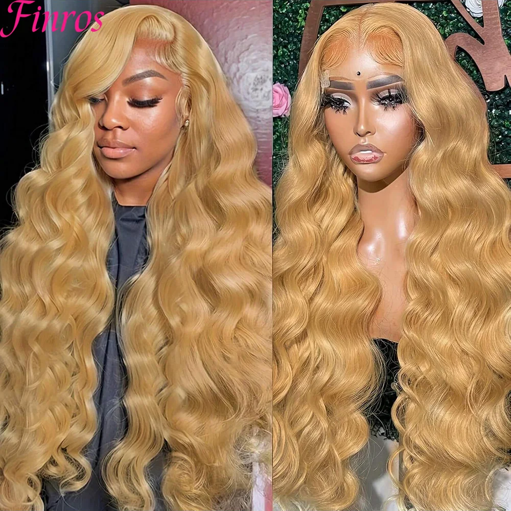 

Парик из натуральных волос цвета медового блонда, с волнистой текстурой, 13x6, с кружевной передней частью, для женщин, предварительно выщипанный, бразильский парик, 13x4, с цветной кружевной передней частью, для женщин