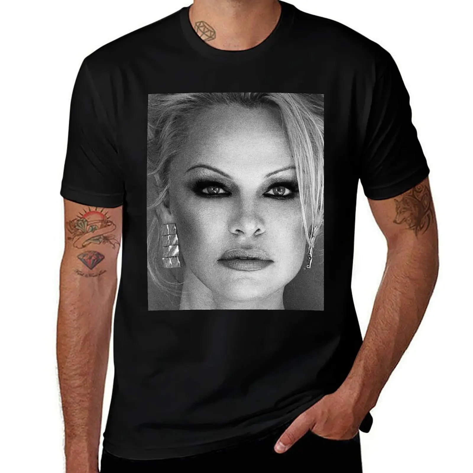 

Pamela Anderson T-Shirt t shirts cotton 100% g man t shirts for men T-Shirt