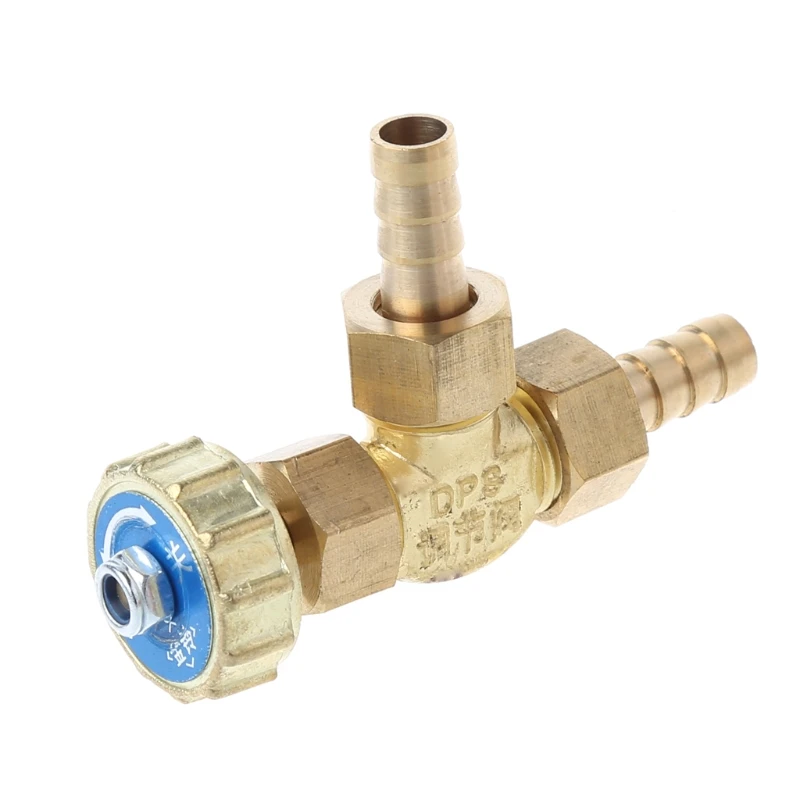 

Elbow Brass Needle Valve 8mm/10mm Propane Butane Gas Adjuster Barbed Spigots 1 Mpa