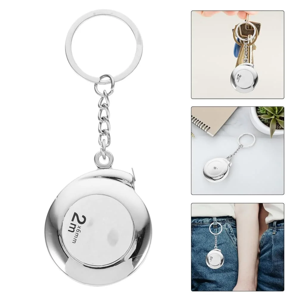 High-Precision Portable Soft Steel Measuring Tape Pocket Measuring Ruler Tape Measure Keychain Tool Meter Ruler
