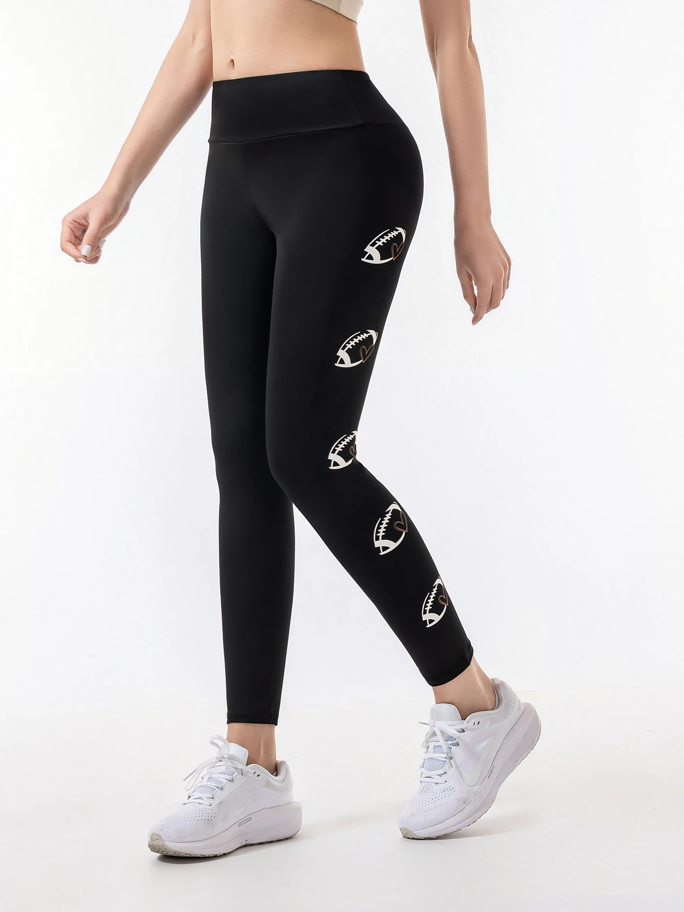 กางเกงเลกกิ้งรัดรูปสีดำสำหรับผู้หญิง ฤดูใบไม้ผลิและฤดูใบไม้ร่วง กางเกงทรงดินสอผ้าฝ้ายขนาดใหญ่แบบสั่งทำพิเศษ กางเกงขายาว 9 นิ้ว