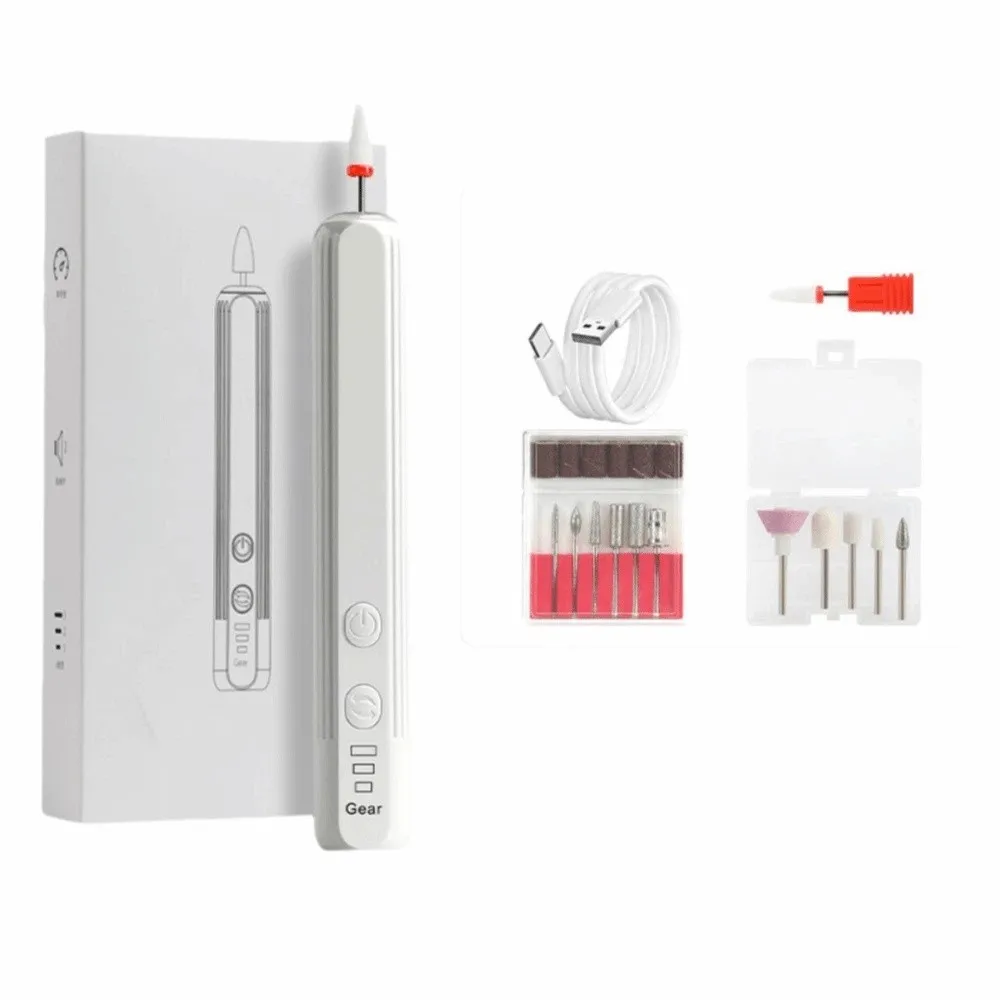 Gift Cordless Electric Nail Drill Set Rechargeable Portable Nail File Machine Durable Handheld Manicure Machine Polishing